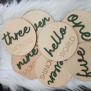 Baby Closet Dividers & Monthly Milestone (wooden bundle)